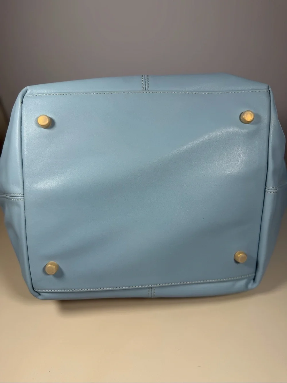 Brandon Blackwood New York Ruched Tote bag- light blue (hard to find color)